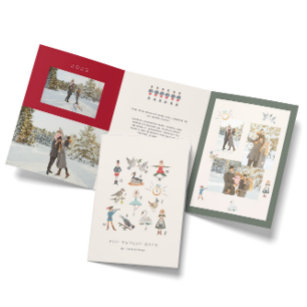 12 Days of Christmas Tri-Fold Holiday Card