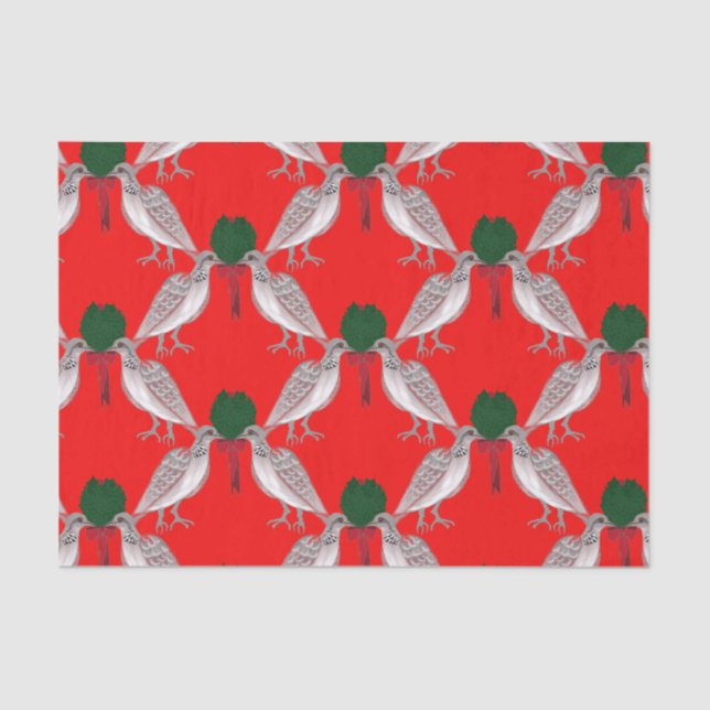 12 Days of Christmas Two Turtle Doves Tissue Paper (Front)