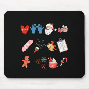 12 Days Of Cna Life Nurse Merry Christmas Pajamas Mouse Mat