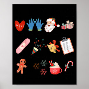 12 Days Of Cna Life Nurse Merry Christmas Pajamas  Poster