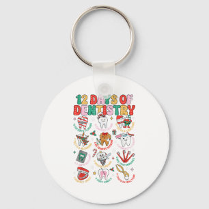 12 Days Of Dentistry Christmas Dental Squad Crew D Key Ring
