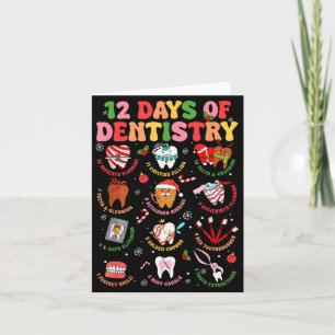 12 Days Of Dentistry Dentist Xmas Tooth Christmas  Card