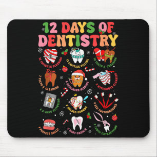 12 Days Of Dentistry Dentist Xmas Tooth Christmas Mouse Mat