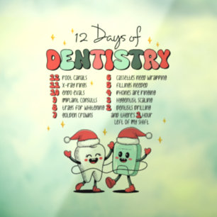12 days of Dentistry Window Cling