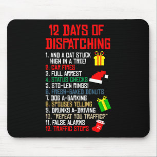 12 Days Of Dispatching Christmas Pajama X-mas Disp Mouse Mat