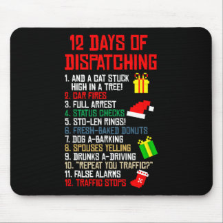 12 Days Of Dispatching Christmas Pajama X-mas Disp Mouse Mat