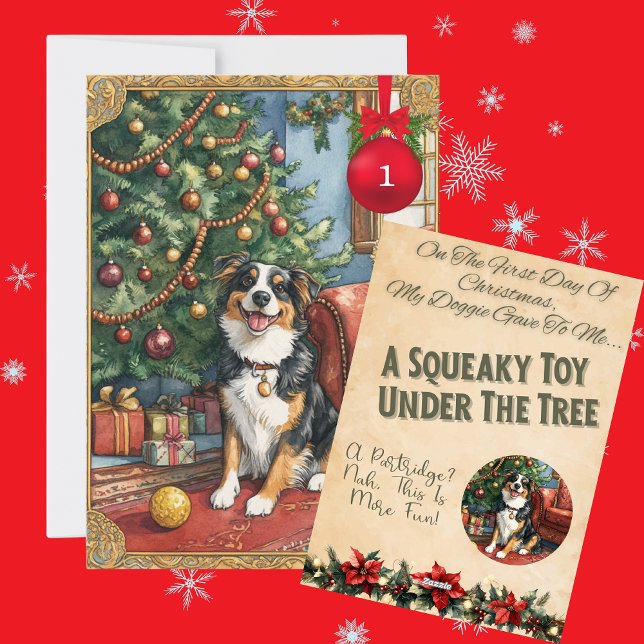 12 Days Of Doggie Christmas Day 1 Holiday Card (Creator Uploaded)