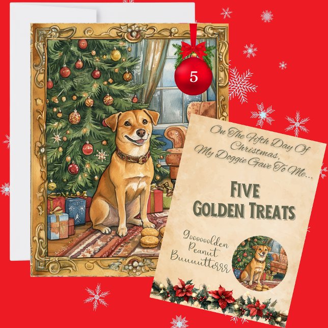 12 Days Of Doggie Christmas Day 5 Holiday Card (Creator Uploaded)