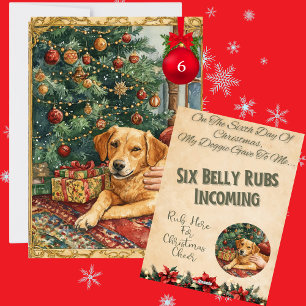 12 Days Of Doggie Christmas Day 6 Holiday Card