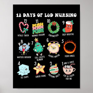12 Days Of Landd Unit Nursing Labour And Delivery  Poster