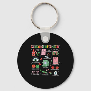 12 Days Of Optometry Christmas Eye Doctor Optometr Key Ring