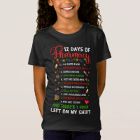 12 Days of Pharmacy Funny Christmas Pharmacist Tec