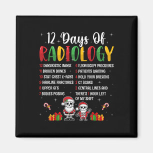 12 Days Of Radiology Xmas Rad Tech Christmas Radio Magnet