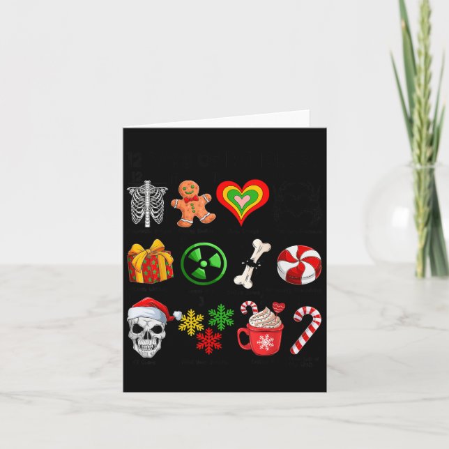 12 Days Of Radiology Xray Tech Ct Mri Merry Christ Card (Front)