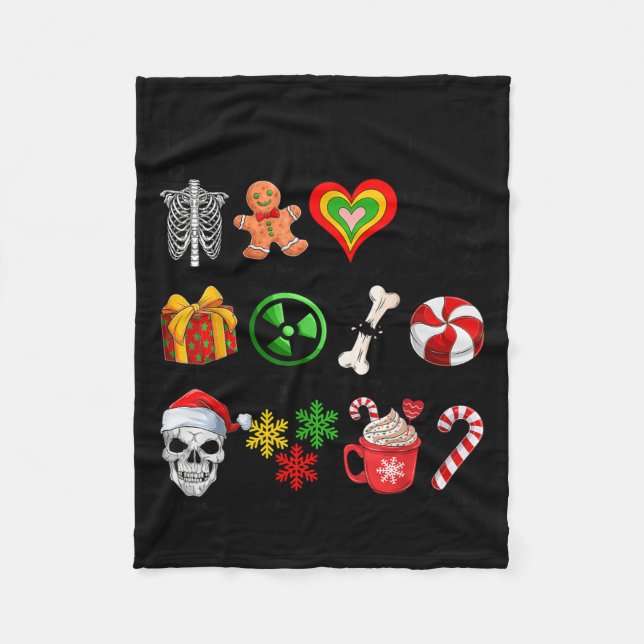 12 Days Of Radiology Xray Tech Ct Mri Merry Christ Fleece Blanket (Front)