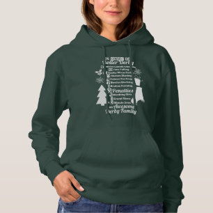 12 Days of Roller Derby Christmas, Roller Skating Hoodie