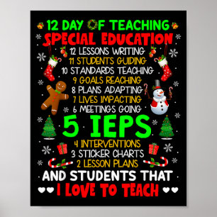 12 Days Of Teaching Special Education Ieps Sped Te Poster