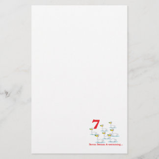 12 days seven swans a-swimming stationery