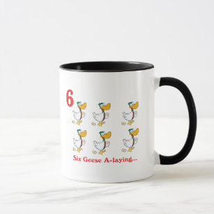 12 days six geese a-laying mug
