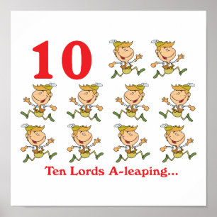 12 days ten lords a-leaping poster