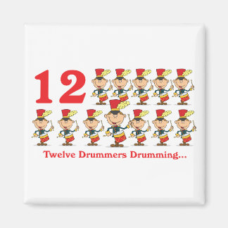 12 days twelve drummers drumming magnet