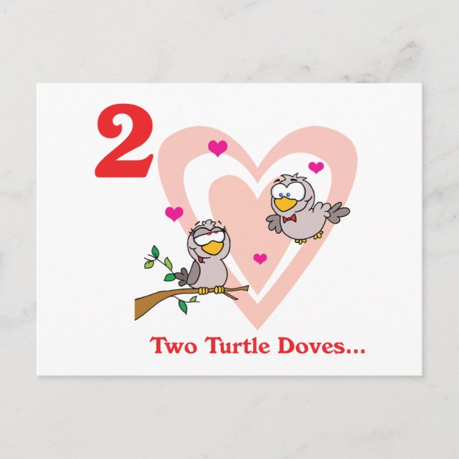 12 days two turtle doves postcard (Front)