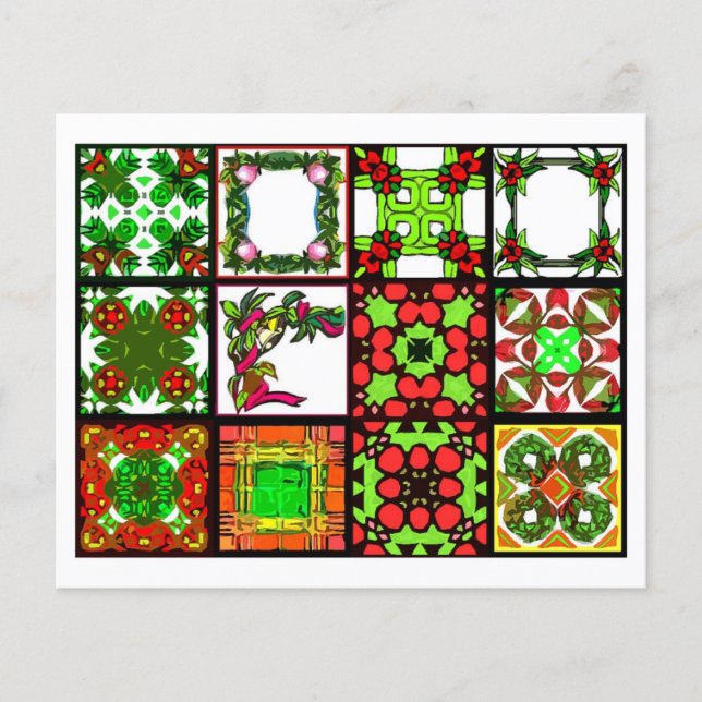 12 Different Tea Bag Tiles - Origami Folding Flyer (Front)