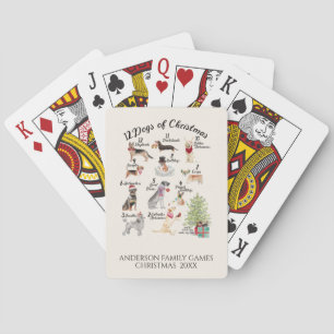 12 Dogs of Christmas in Holiday Spirit Games Playing Cards