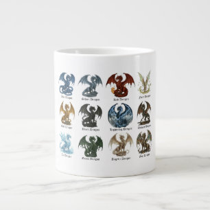 12 Dragons Large Coffee Mug