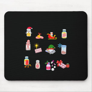 12 Drugs Of Christmas Nurse Pharmacy Technician Ph Mouse Mat