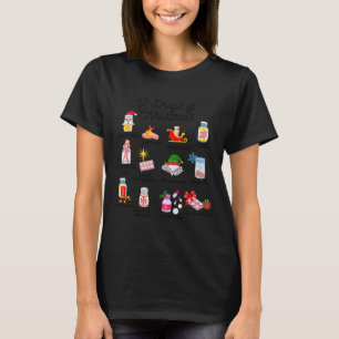 12 Drugs Of Christmas Nurse Pharmacy Technician Ph T-Shirt
