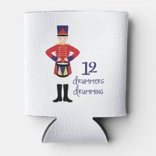 12 Drummers Drumming Can Cooler