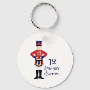 12 Drummers Drumming Key Ring