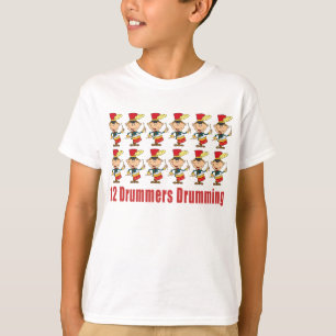 12 Drummers Drumming T-shirts