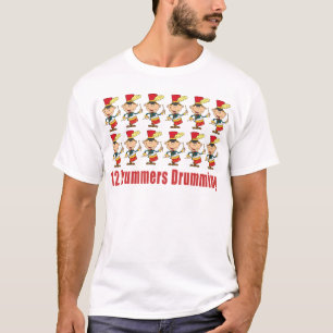 12 Drummers Drumming T-shirts