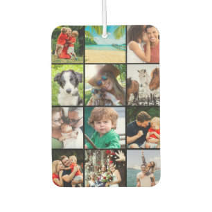 12 Family Photo Collage Script Name Car Air Freshener