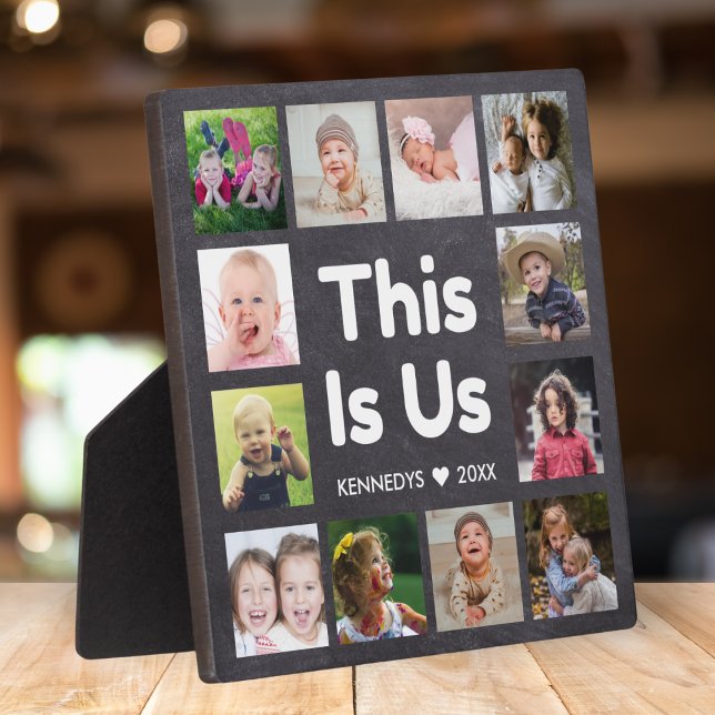 12 Family Photos This Is Us Quote Chalkboard Plaque (Creator Uploaded)