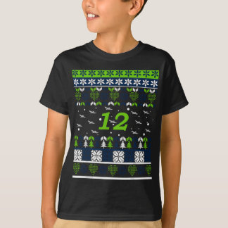 12 Flying Seahawks Ugly Christmas Sweater