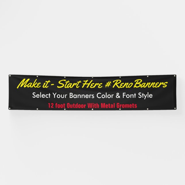 12 foot outdoor advertisement banner (Horizontal)