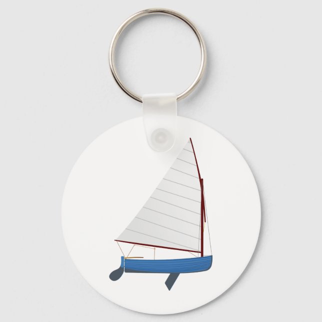 12 Foot Sailing Dinghy Key Ring (Front)