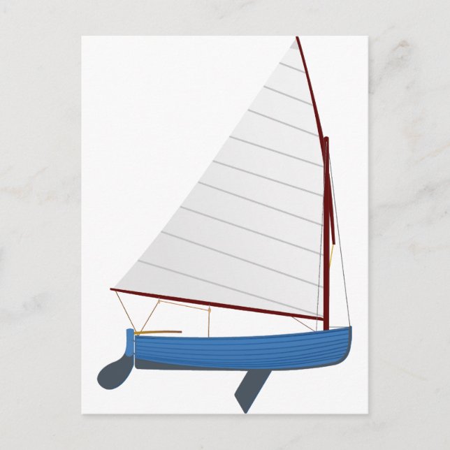 12 Foot Sailing Dinghy Postcard (Front)