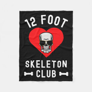 12 Foot Skeleton Club Giant Skelly Gles Valentine' Fleece Blanket