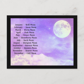 12 Full Moons Postcard