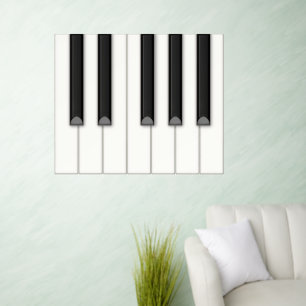 12 Giant Piano Keys 36" Tall Tilable Keyboard Wall Decal