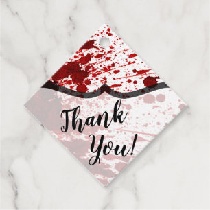 12 Gift Tags Blood Splatter Vampire Gothic