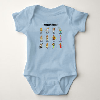 12 Gods of Olympus Baby Bodysuit