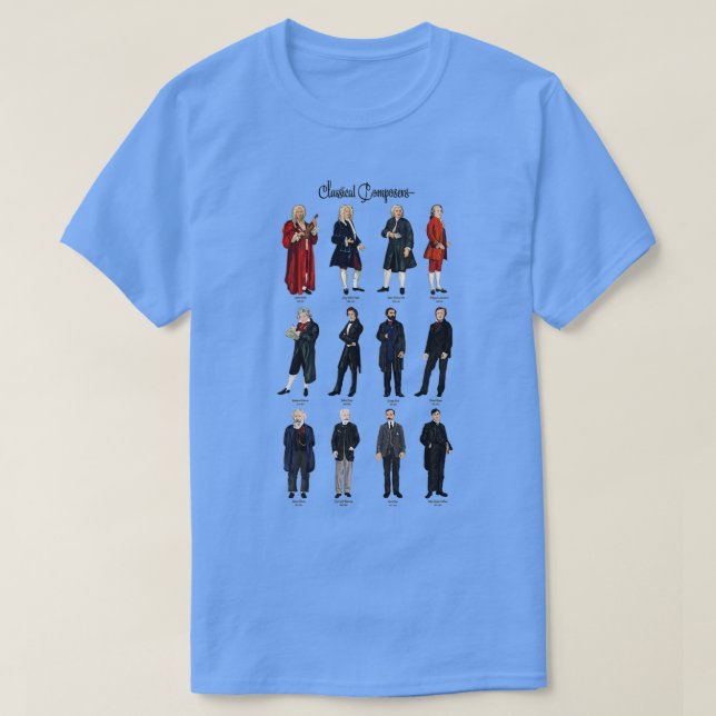 12 Great al Composers  T-Shirt (Design Front)