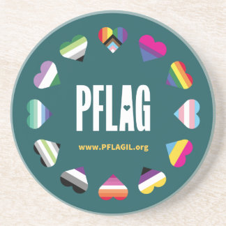 12 Hearts Circle PFLAG Sandstone Coaster