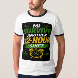 12 hour shift Custom Jamaican CNA/Nurse T-Shirt