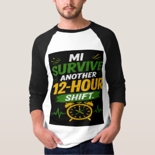 12 hour shift Custom Jamaican CNA/Nurse T-Shirt